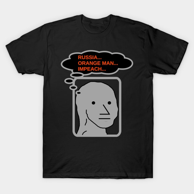 NPC Meme Russia Orange Man Impeach T Shirt T-Shirt by HomeGiftShop